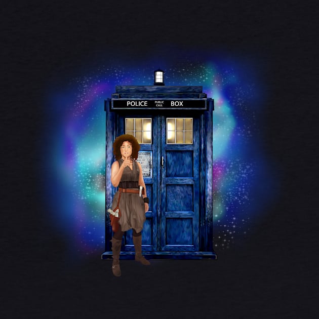 Mrs River and the tardis by Dezigner007